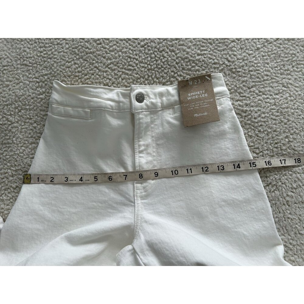 Madewell Emmett Wide-Leg Crop Jean High Rise Welt Pocket Vintage Canvas Size 23 - Picture 15 of 16